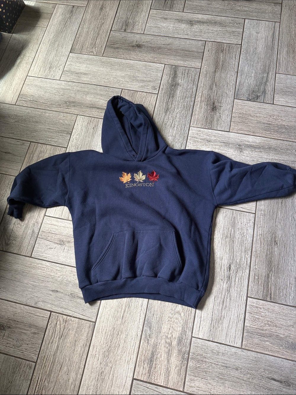Kingston Navy Blue Pullover Hoodie Sweater